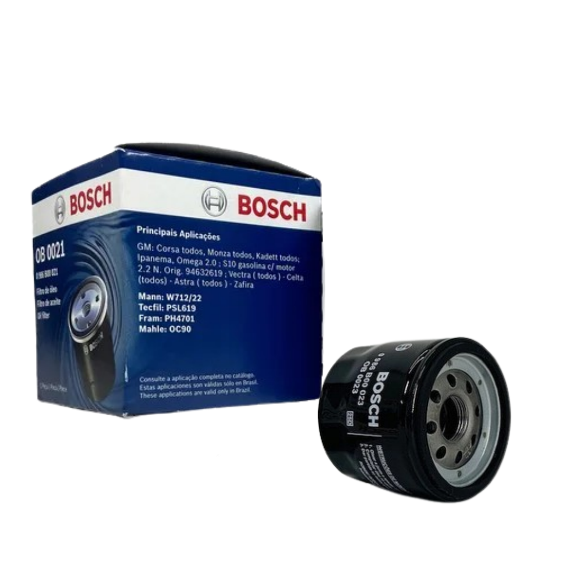 Filtro Oleo Nissan March 1.0 16v 01/2011 Ate 04/2014 Flex Bosch 0986b00023